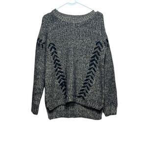 GeeGee Metallic Gold Shimmer Sweater Medium M Chunky Knit Sparkle Holiday Party